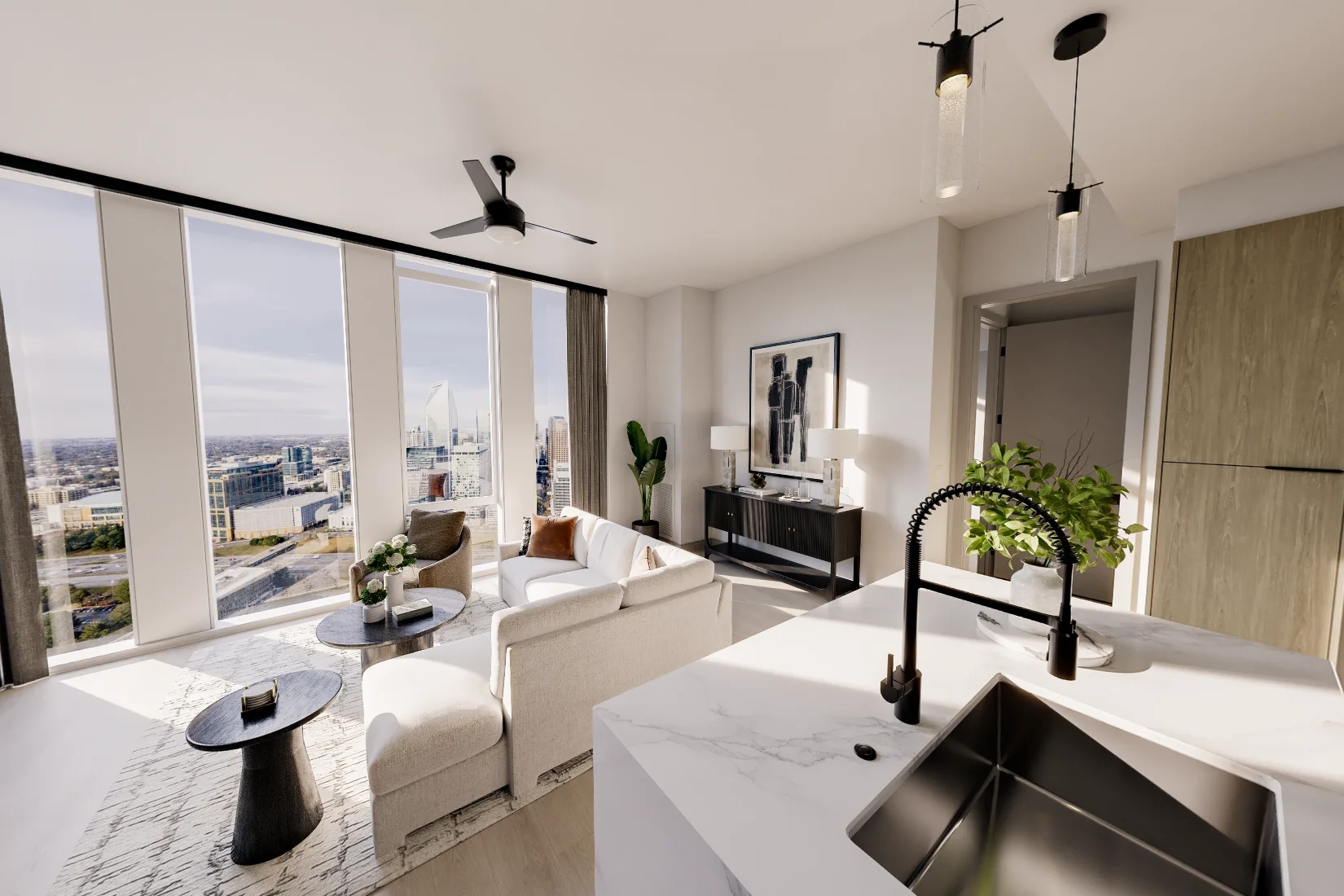 The same apartment staged in 3D
